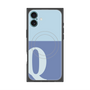 プレミアムスクエアケース with MagSafe［ オリジナル - initial two tone - Q blue ］