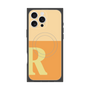 プレミアムスクエアケース with MagSafe［ オリジナル - initial two tone - R orange ］