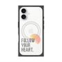 プレミアムスクエアケース with MagSafe［ オリジナル - ドットオーバーレイ - FOLLOW YOUR HEART/A ］