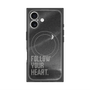プレミアムスクエアケース with MagSafe［ オリジナル - ドットオーバーレイ - FOLLOW YOUR HEART/B ］