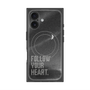 プレミアムスクエアケース with MagSafe［ オリジナル - ドットオーバーレイ - FOLLOW YOUR HEART/B ］