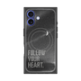 プレミアムスクエアケース with MagSafe［ オリジナル - ドットオーバーレイ - FOLLOW YOUR HEART/B ］