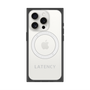 プレミアムスクエアケース with MagSafe［ LATENCY - Logotype - Gray ］