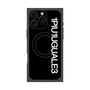 プレミアムスクエアケース with MagSafe［ 1PIU1UGUALE3 - ロゴ vertical - ブラック ］