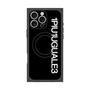 プレミアムスクエアケース with MagSafe［ 1PIU1UGUALE3 - ロゴ vertical - ブラック ］