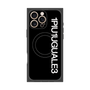 プレミアムスクエアケース with MagSafe［ 1PIU1UGUALE3 - ロゴ vertical - ブラック ］