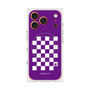 プレミアムスクエアケース with MagSafe［ Racing checkered flag Purple - レーシングチェッカーフラッグ パープル ］