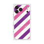プレミアムスクエアケース with MagSafe［ Big Stripe - Purple × Pink ］