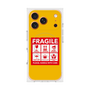 プレミアムスクエアケース with MagSafe［ FRAGILE Sticker - Yellow ］
