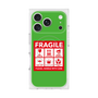 プレミアムスクエアケース with MagSafe［ FRAGILE Sticker - Green ］