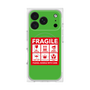 プレミアムスクエアケース with MagSafe［ FRAGILE Sticker - Green ］