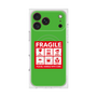 プレミアムスクエアケース with MagSafe［ FRAGILE Sticker - Green ］