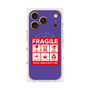 プレミアムスクエアケース with MagSafe［ FRAGILE Sticker - Purple ］
