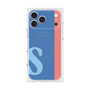 プレミアムスクエアケース with MagSafe［ オリジナル - initial color line - S blue ］
