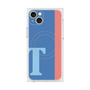 プレミアムスクエアケース with MagSafe［ オリジナル - initial color line - T blue ］