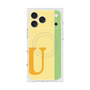 プレミアムスクエアケース with MagSafe［ オリジナル - initial color line - U yellow ］