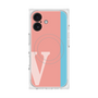 プレミアムスクエアケース with MagSafe［ オリジナル - initial color line - V pink ］
