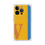 プレミアムスクエアケース with MagSafe［ オリジナル - initial color line - V orange ］