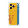 プレミアムスクエアケース with MagSafe［ オリジナル - initial color line - V orange ］