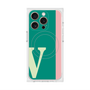 プレミアムスクエアケース with MagSafe［ オリジナル - initial color line - V green ］