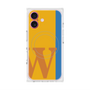 プレミアムスクエアケース with MagSafe［ オリジナル - initial color line - W orange ］