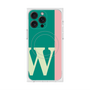 プレミアムスクエアケース with MagSafe［ オリジナル - initial color line - W green ］
