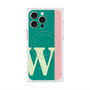 プレミアムスクエアケース with MagSafe［ オリジナル - initial color line - W green ］