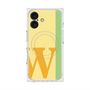 プレミアムスクエアケース with MagSafe［ オリジナル - initial color line - W yellow ］