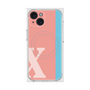 プレミアムスクエアケース with MagSafe［ オリジナル - initial color line - X pink ］