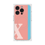 プレミアムスクエアケース with MagSafe［ オリジナル - initial color line - X pink ］