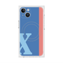 プレミアムスクエアケース with MagSafe［ オリジナル - initial color line - X blue ］