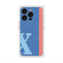 プレミアムスクエアケース with MagSafe［ オリジナル - initial color line - X blue ］