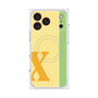 プレミアムスクエアケース with MagSafe［ オリジナル - initial color line - X yellow ］