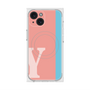 プレミアムスクエアケース with MagSafe［ オリジナル - initial color line - Y pink ］