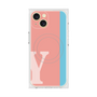プレミアムスクエアケース with MagSafe［ オリジナル - initial color line - Y pink ］