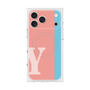 プレミアムスクエアケース with MagSafe［ オリジナル - initial color line - Y pink ］