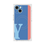 プレミアムスクエアケース with MagSafe［ オリジナル - initial color line - Y blue ］