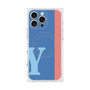 プレミアムスクエアケース with MagSafe［ オリジナル - initial color line - Y blue ］