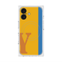 プレミアムスクエアケース with MagSafe［ オリジナル - initial color line - Y orange ］