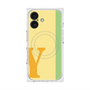 プレミアムスクエアケース with MagSafe［ オリジナル - initial color line - Y yellow ］