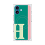 プレミアムスクエアケース with MagSafe［ オリジナル - initial color line - H green ］