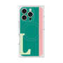 プレミアムスクエアケース with MagSafe［ オリジナル - initial color line - L green ］