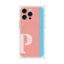 プレミアムスクエアケース with MagSafe［ オリジナル - initial color line - P pink ］