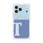 プレミアムスクエアケース with MagSafe［ オリジナル - initial two tone - T blue ］