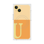 プレミアムスクエアケース with MagSafe［ オリジナル - initial two tone - U orange ］