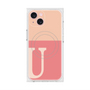 プレミアムスクエアケース with MagSafe［ オリジナル - initial two tone - U pink ］