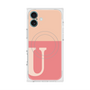 プレミアムスクエアケース with MagSafe［ オリジナル - initial two tone - U pink ］