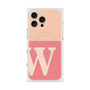 プレミアムスクエアケース with MagSafe［ オリジナル - initial two tone - W pink ］