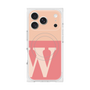プレミアムスクエアケース with MagSafe［ オリジナル - initial two tone - W pink ］