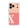 プレミアムスクエアケース with MagSafe［ オリジナル - initial two tone - X pink ］